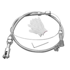 24" Braided Throttle Cable Kit, Universal Accelerator Adjustable 24 Inch