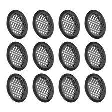 12Pcs 50mm/2" Air Vents Circular Soffit Vents, Soffit Vent Cover Black