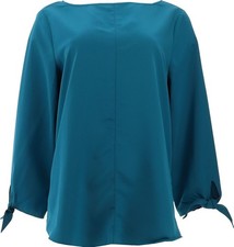Lands' End Women's Bracelet Slv Blouse Top Capri Seas 8 NWOT (1095)