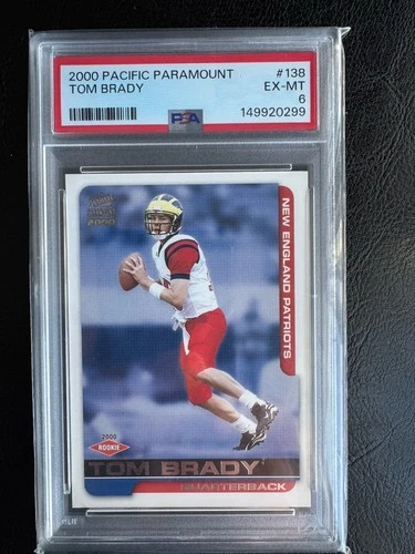 2000 Pacific Paramount Tom Brady Rookie PSA 6 Patriots