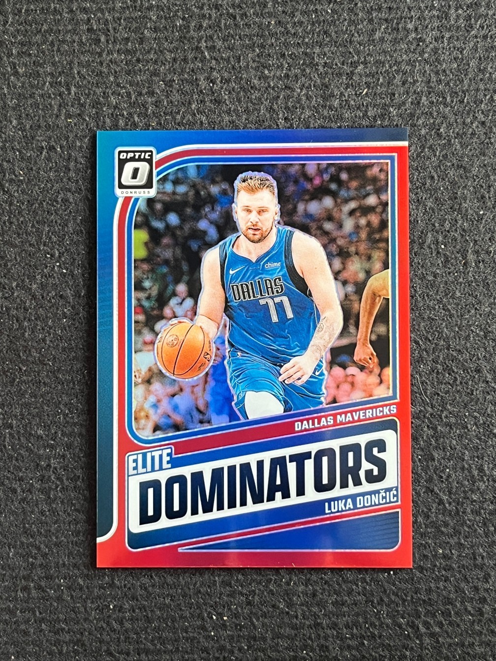 Luka Doncic 2024-25 Panini Donruss Optic Elite Dominators Red Prizm 46/99 #10