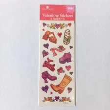 Vintage American Greetings Valentine Funky Shoes Stickers - 32 Stickers
