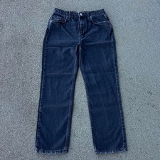 We the Free Free People Straight Leg Denim Size 28 29x27 Distress Dark Wash