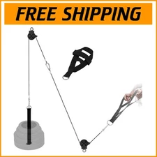 Tricep Press Down Cable Machine Attachment Set - Premium LAT Pulldown Accessory