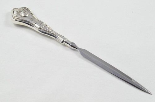 Antique Birmingham Solid Silver Handle Letter Opener Beaulieu Pattern 1888 - Picture 6 of 6