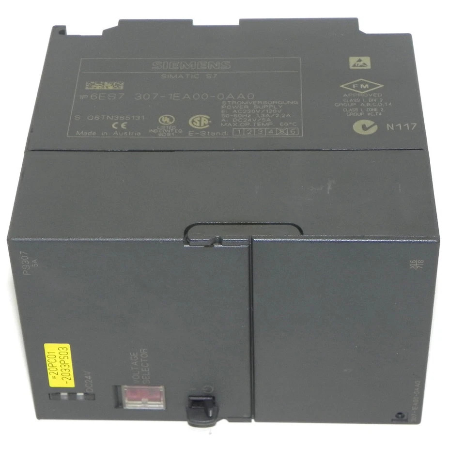 Siemens 6ES7307-1EA00-0AA0 alimentation 5A pour éviter les pannes de tension