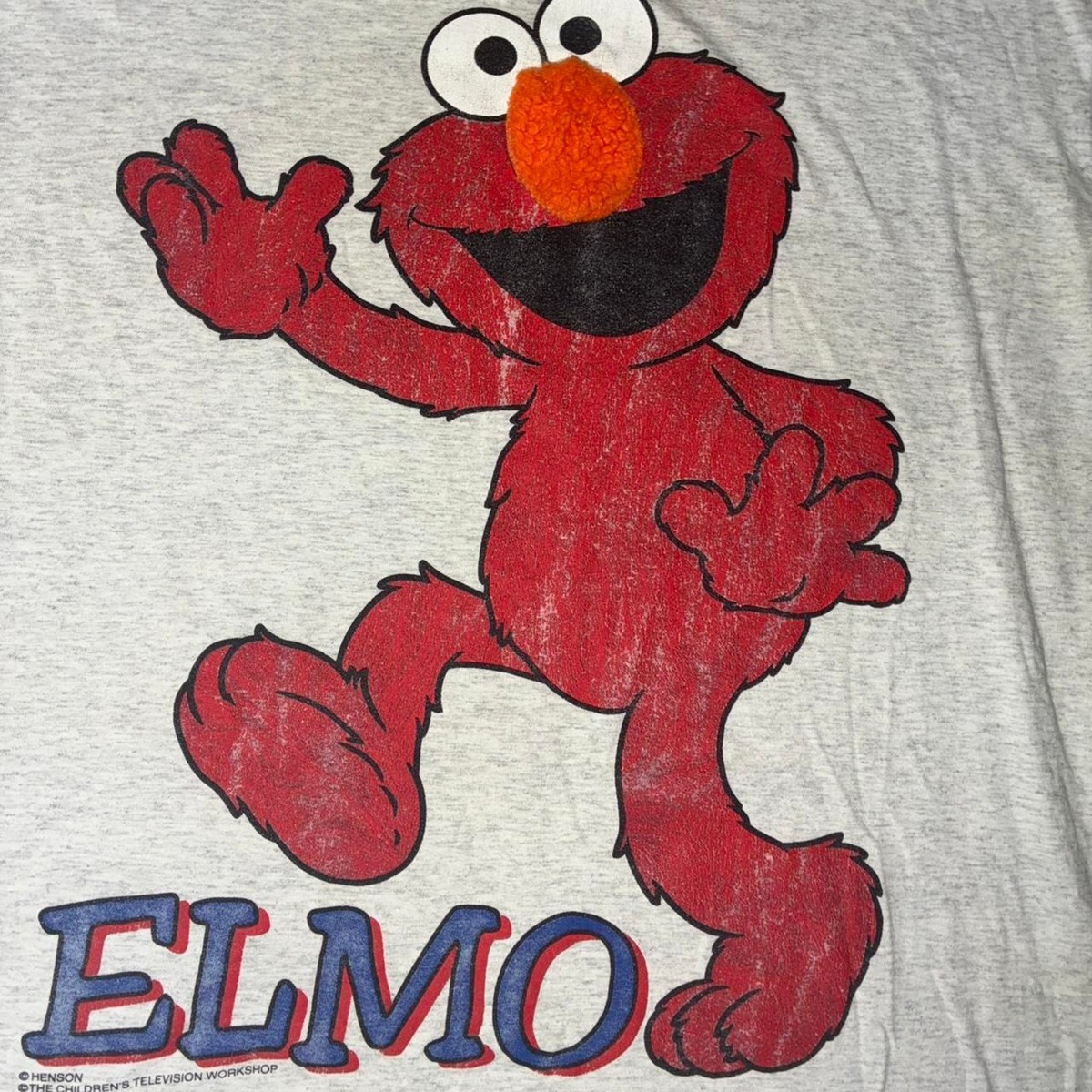 1990s vintage 90s Elmo Sesame Street ringer tee Size L | eBay