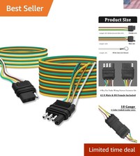 50ft 5 Wire 4pin Trailer Wiring Harnessextended Length Trailer Wiring Kit4-...