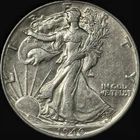 1946 P Walking Liberty Half Dollar Uncirculated Philadelphia Mint 90% Silver