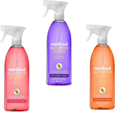Method All Purpose Natural Surface Cleaning Spray - 28oz Variety Pack - (Grap...