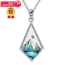 AOBOCO Mustard Seed Faith Necklace for Women Sterling Silver 25, White Gold