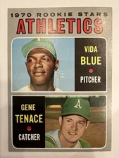 1970 Topps Baseball Card #21 Rookie Stars Vida Blue Gene Tenace Rookie