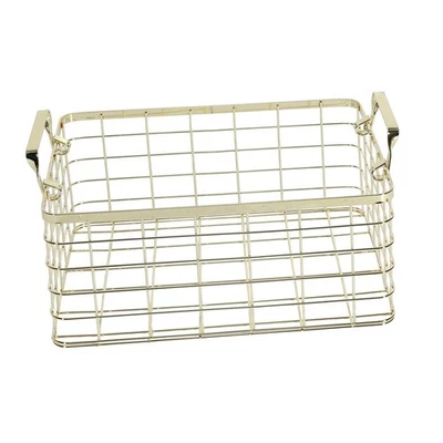 2X(Panier de Rangement en MéTal Chic Nordique Fait Main Filet de Fer éTagèR5544 - Photo 1/4