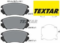 Textar 2441501 Bremsbelagsatz FüR Scheibenbremse Bremsbelagsatz