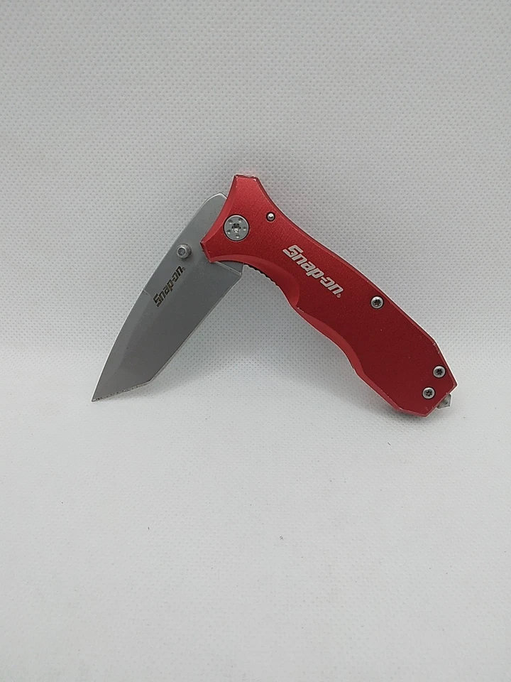 Cuchillo de Bolsillo Snap-on Tools Rojo Plegable 3" Hoja Forro Bloqueo Foto 2 de 4