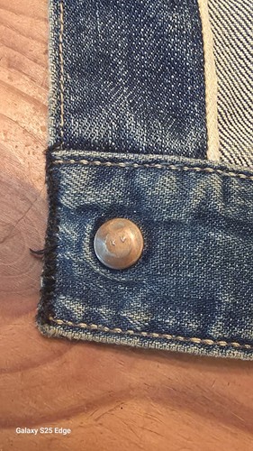 Early Foremost Type 1 Denim Buckle Back Jacket Distressed Selvedge J C Penny's - Picture 19 of 22