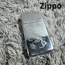 Zippo Oil Lighter Silver Hawaii Used Small Scratches No Ignition Confirmed