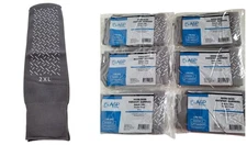 6 Pairs ASP Non-Skid Double Tread Patient Slipper Socks ADULT 2XL Grey 6 PACK