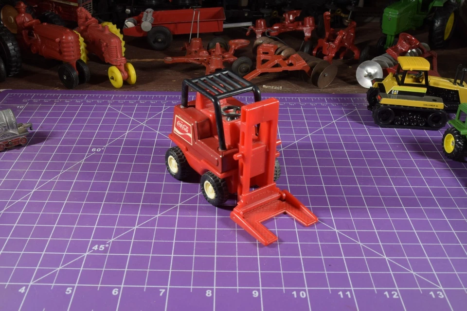 Buddy L Red Coca Cola Fork Lift works/moves - Image 3 of 4