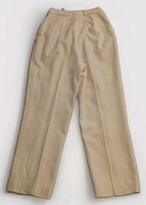 Vintage 80s 90s Aquisitions Wool Blend Pants Size 8 Cream Office Career