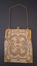 Antique Authentic 1920's French Micro-Beaded Flapper Bag Art Deco