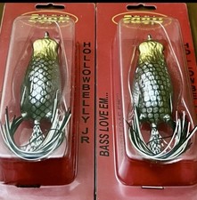 2 Zoom Bait Company Hollow Belly Jr Frog 142-397 Topwater Fish Lures SHAD - NEW
