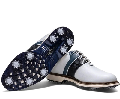NEW FootJoy Premiere Series Packard Golf Shoes White/Pageant Blue