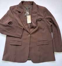 Women s Blazer Jacket Business Office Work Color Brown Size L