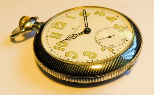 Nomos Guido Müller Glashütte Tula Silber edelste Herren Taschenuhr ca. 1920 - Picture 5 of 19