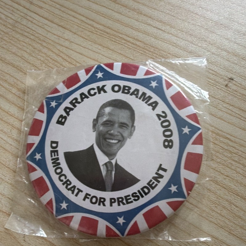 Barack Obama 2008 Democrat for President Campaign Pinback Button