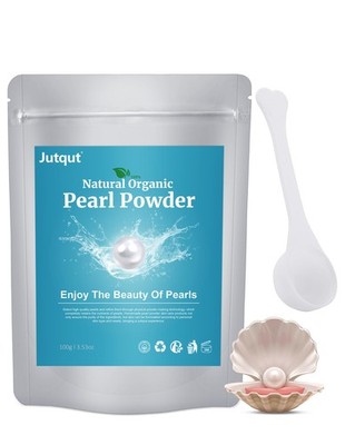 Jutqut Freshwater Pearl Powder Organic, 3.53 Ounce (Pack of 1), #White