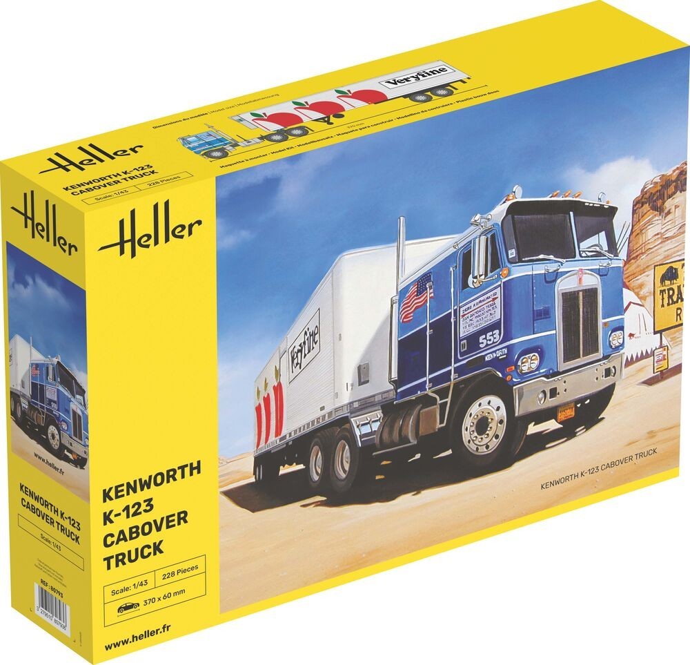 Kenworth K-123 Cabover Truck 1/43 Heller 80793 revivez la nostalgie des routes