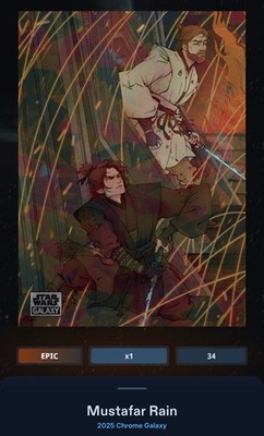 Mustafar Rain - Atomic Refractor 150cc Star Wars Card Trader Galaxy Chrome 2025