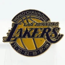 Los Angeles LA Lakers World Champions 1988 Lapel Pin Basketball '72 '80 '82 '88
