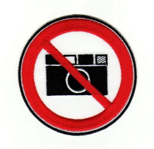 BP BRAUNERT PATCHES ag39★Fotografía Prohibida Parche Imagen Planchado Aplicación Cámara 8 x 8 cm