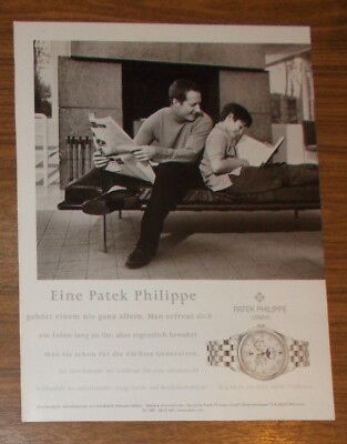 Seltene Werbung vintage PATEK PHILIPPE JAHRESKALENDER Uhr 1999
