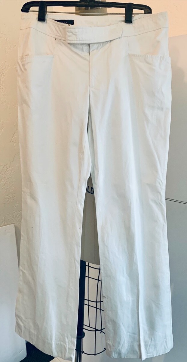 Vintage Gucci White Trousers Pants Made in Italy Slacks designer  