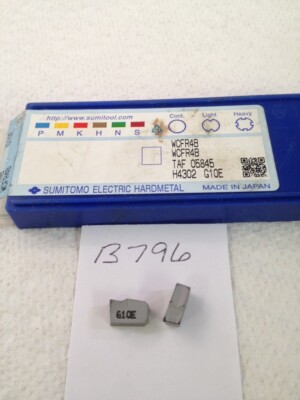 10 NEW SUMITOMO WCFR4B CARBIDE INSERTS GRADE: G10E. FACTORY PACKED (B796)