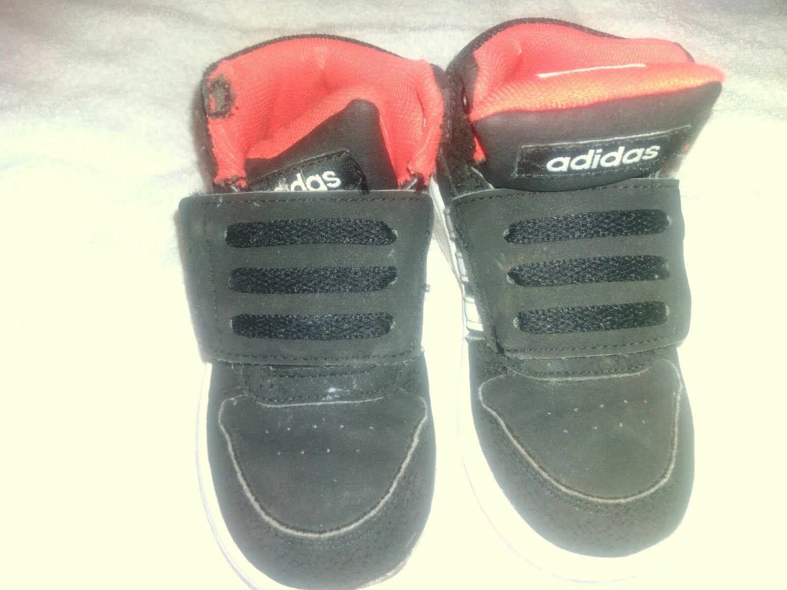 Adidas Hoops Mid 2.0 High Shoes Toddler Size 10 Boys Sneakers Black Red  B75945 191040603198 | eBay