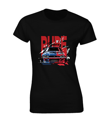 PURE POWER DAMEN T SHIRT RENNWAGEN SUPERCAR MOTOR MECHANIKER DESIGN TOP