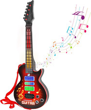Kids Guitar 4 Strings Electric Guitar for Kids Toddler Guitar with Strap Light u