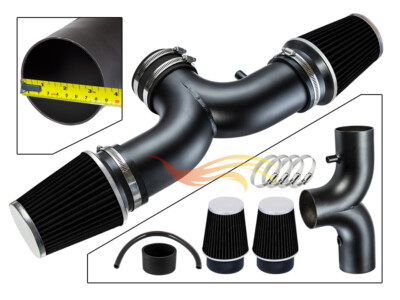BCP RW BLACK For 2005-2010 Commander 5.7L V8 Dual Twin Ram Air Intake Kit+Filter