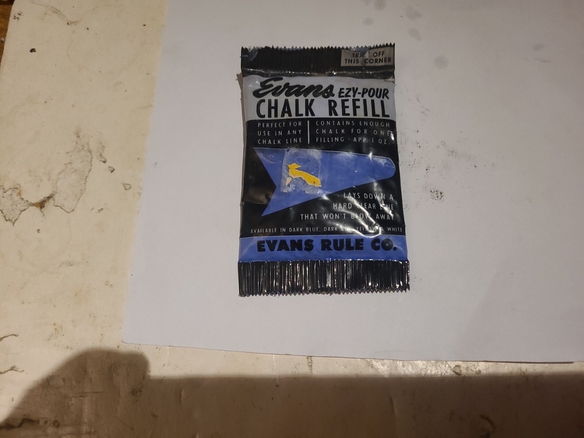 Tire-ligne Vintage Evans CL-50 4.5″ Aluminium – Cordeau à Crayon Bleu USA