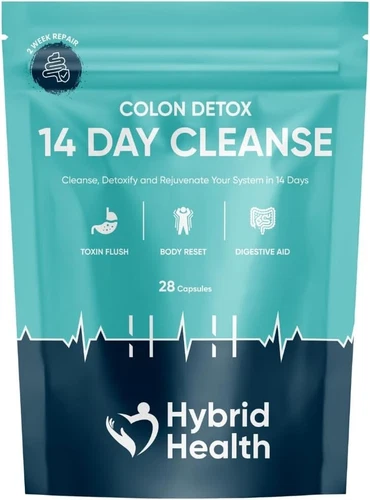 14 Day Rapid Colon Cleanse | Detox Supplement | 28 High Strength Capsules