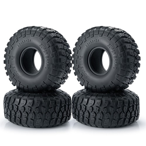 4PCS SCX10 Metal Wheel Rims Rubber Tires Kit for 1/10 RC Crawler Car Axial SCX10 - Picture 64 of 67