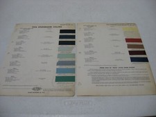 1954 Studebaker Original DuPont 2 Page Paint ...