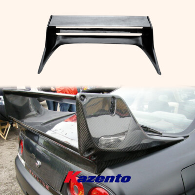 Wide R33 Rear Wing Rear Trunk Spoiler Wing For Nissan Skyline R33 GTR GTS GRA Style ...