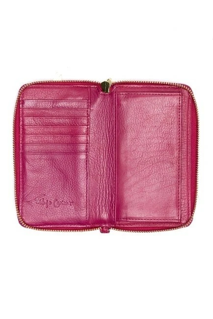 Cartera de muñeca Foley & Corinna 165565 City Chatter de cuero magenta para mujer Foto 3 de 3