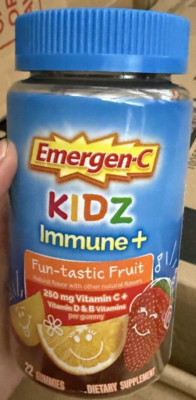 Qty 12 Emergen-C Kidz Immune+Fun-Tastic Fruit 22 Gummies Vitamins 60000000130138