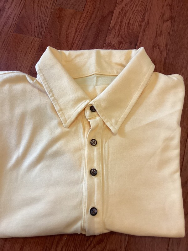 Used Polo Type Shirt Runs Smaller Size M Men Yellow